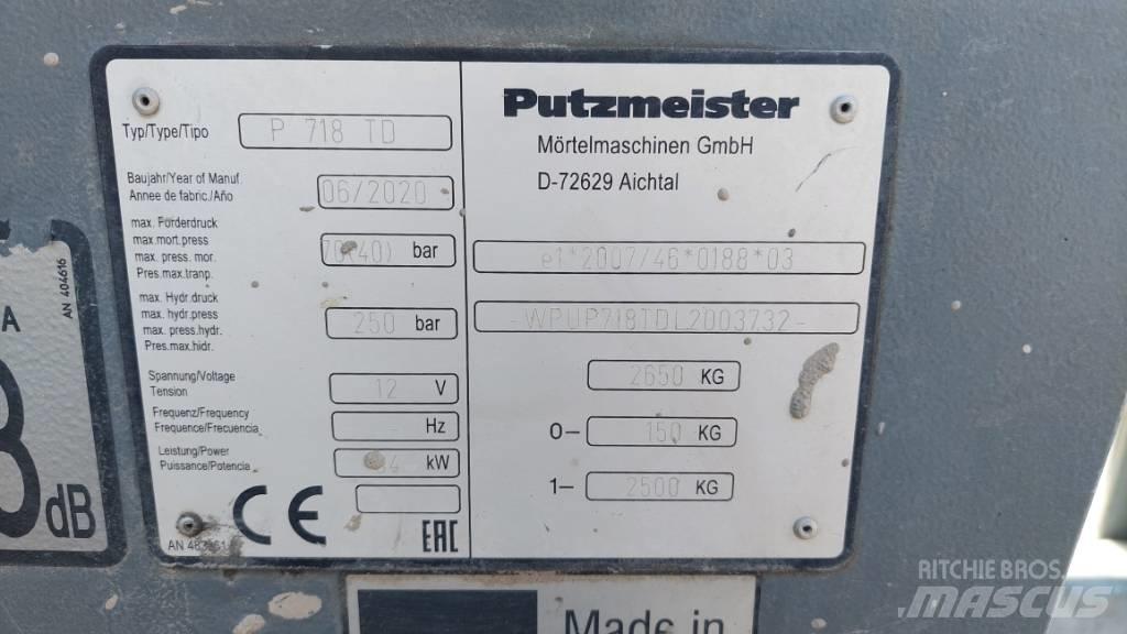 Putzmeister P 718 TD Samojezdne pompy do betonu