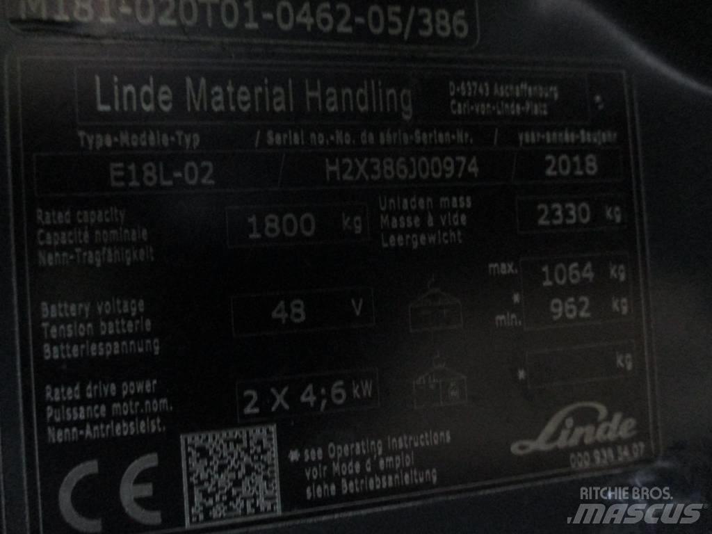 Linde E18L Wózki elektryczne