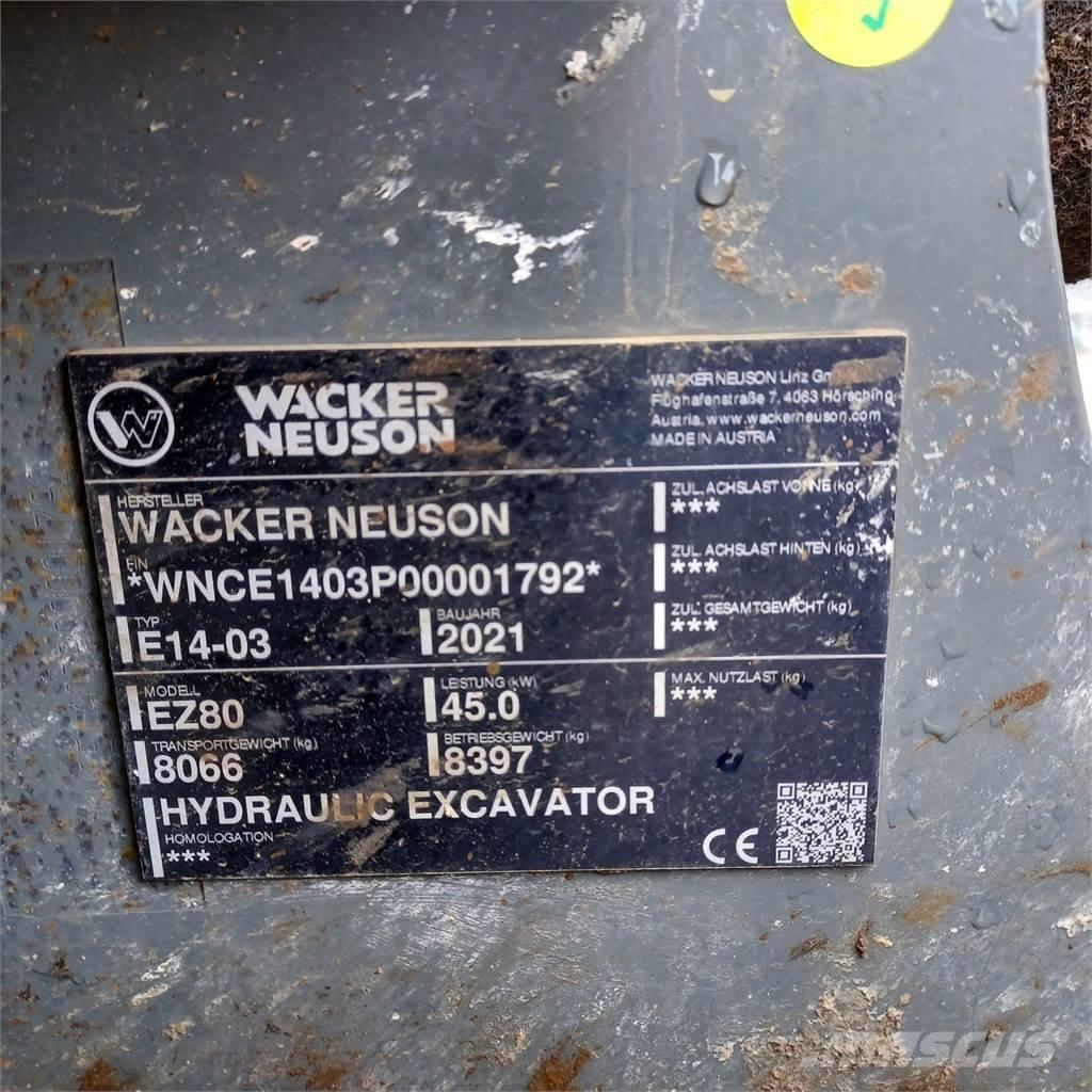 Wacker Neuson EZ80 Koparki gąsienicowe