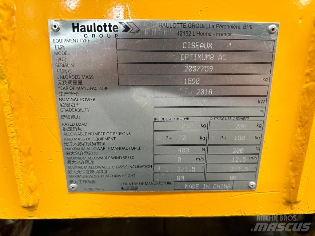 Haulotte OPTIMUM 8 Podnośniki nożycowe