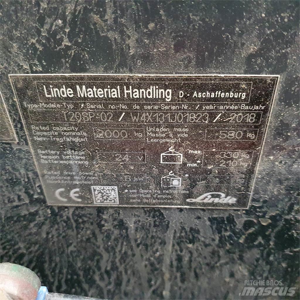 Linde T20SP kurz Wózki widłowe unoszące