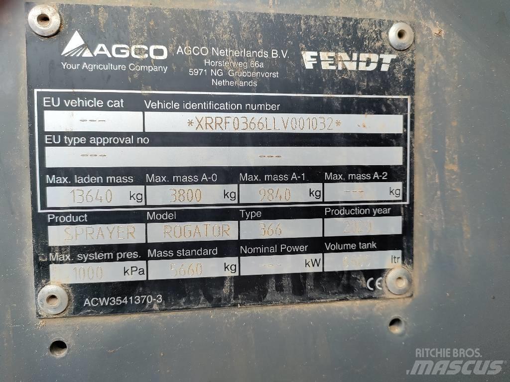 Fendt Rogator 366 Opryskiwacze zaczepiane