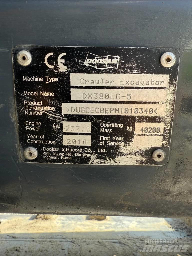 Doosan DX 380 LC-5 Koparki gąsienicowe