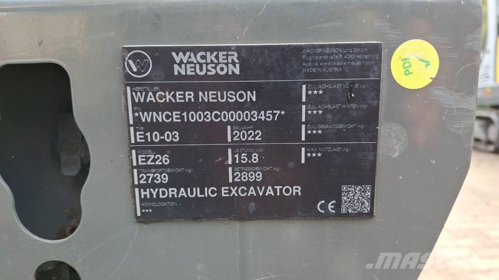 Wacker Neuson EZ26 Koparki gąsienicowe