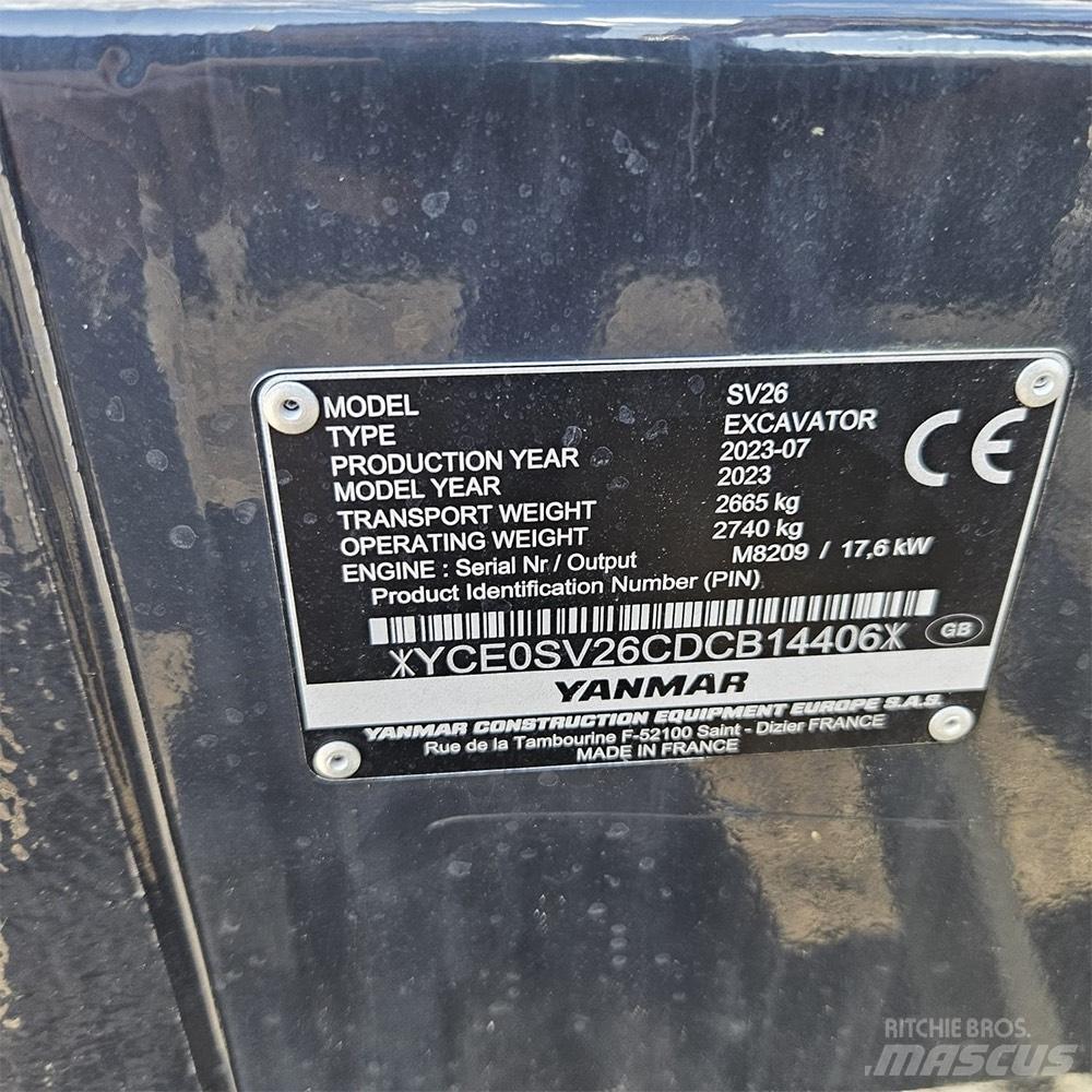 Yanmar SV 26 Minikoparki