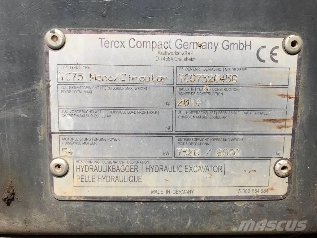 Terex TC 75 Midikoparki  7t - 12t