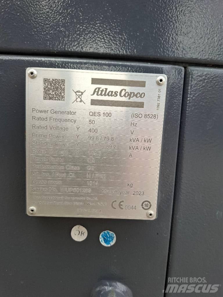 Atlas Copco QES 100 Agregaty prądotwórcze Diesla