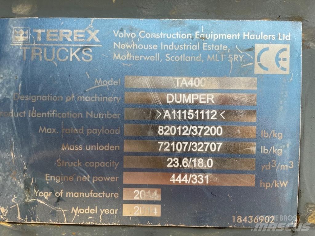 Terex TA 400 Wozidła przegubowe