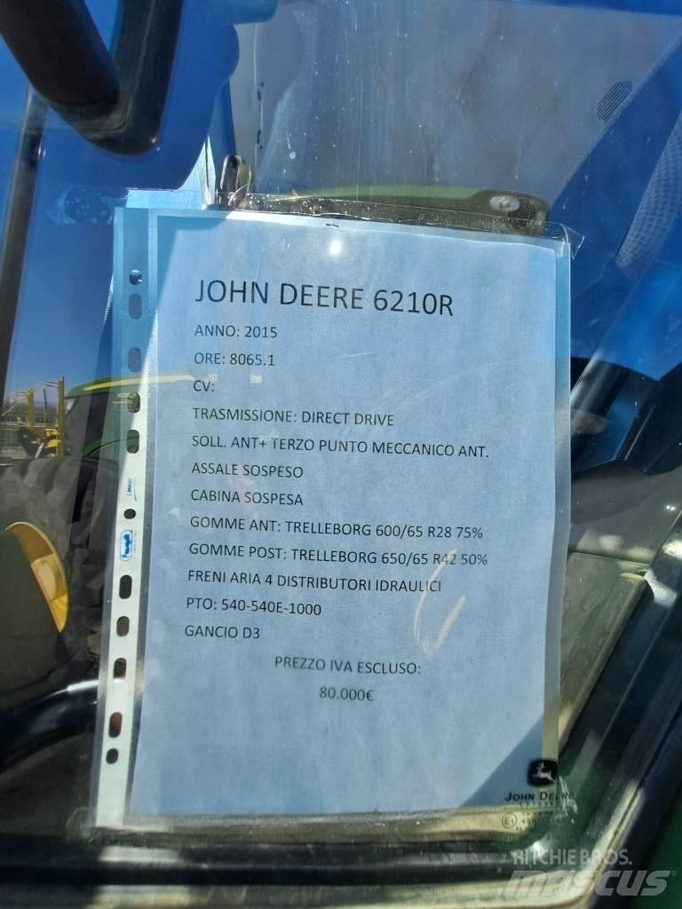 John Deere 6210 R Ciągniki rolnicze