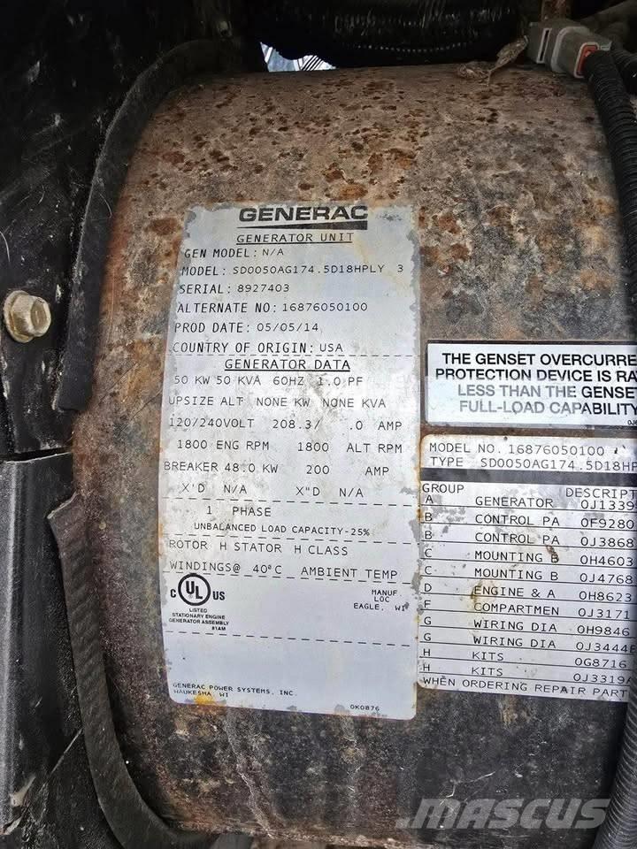 Generac 50 KW Agregaty prądotwórcze Diesla