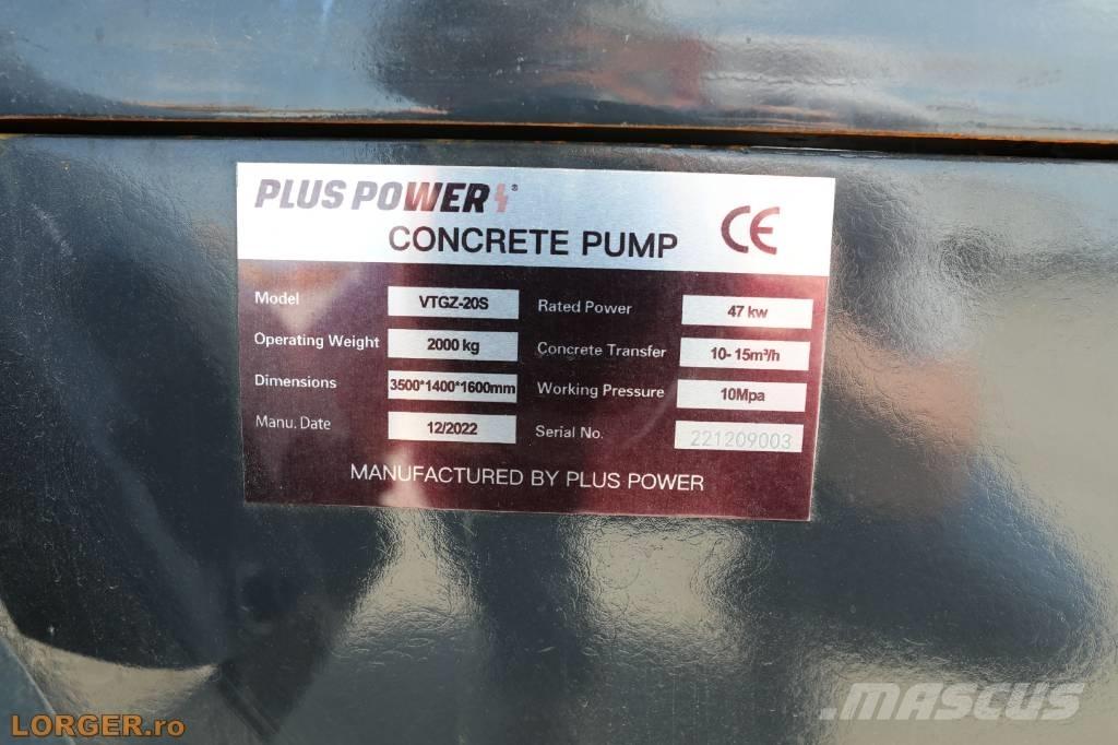 Plus Power VTGZ - 20S Samojezdne pompy do betonu