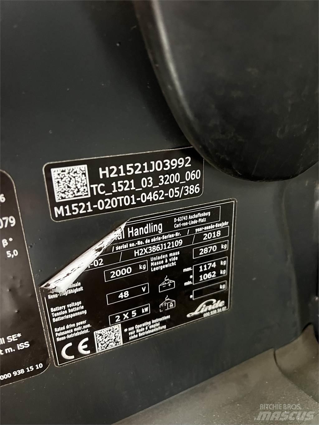 Linde E20PH Wózki elektryczne