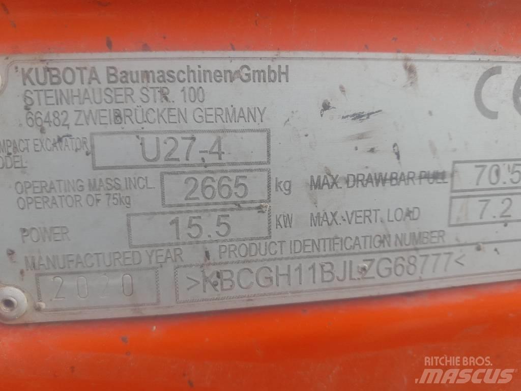 Kubota U 27-4 Minikoparki