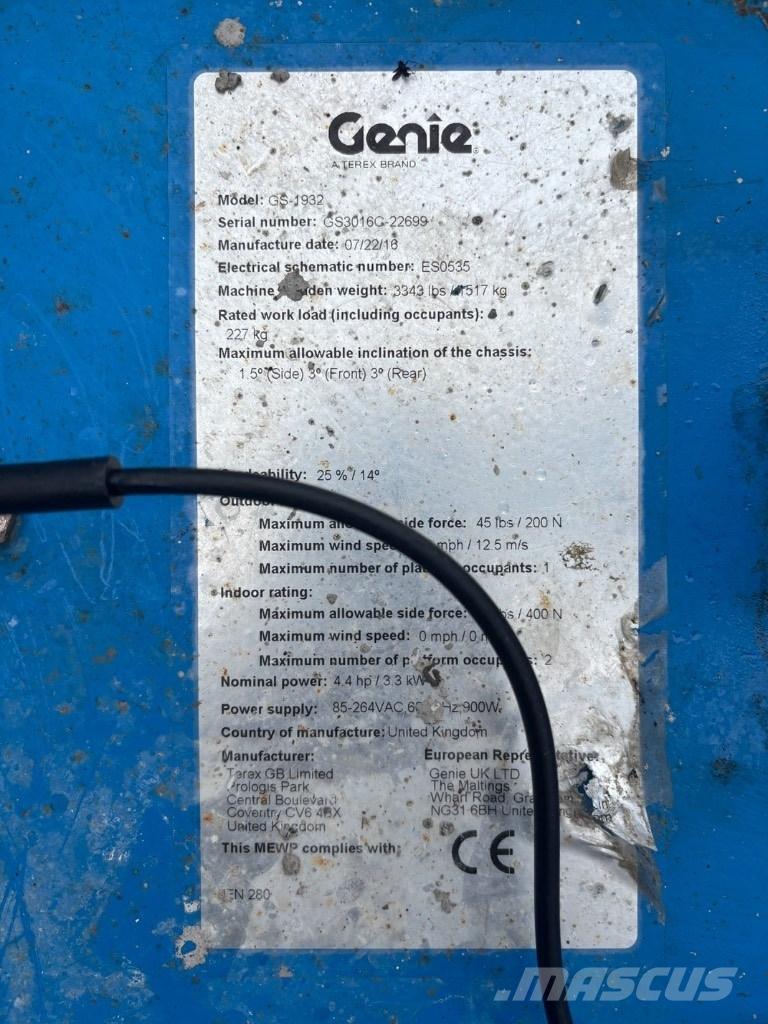 Genie GS 1932 Podnośniki nożycowe
