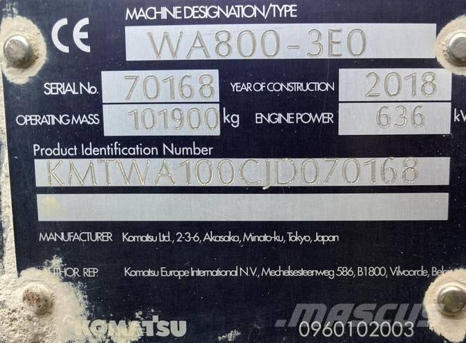 Komatsu WA 800-3 Ładowarki kołowe