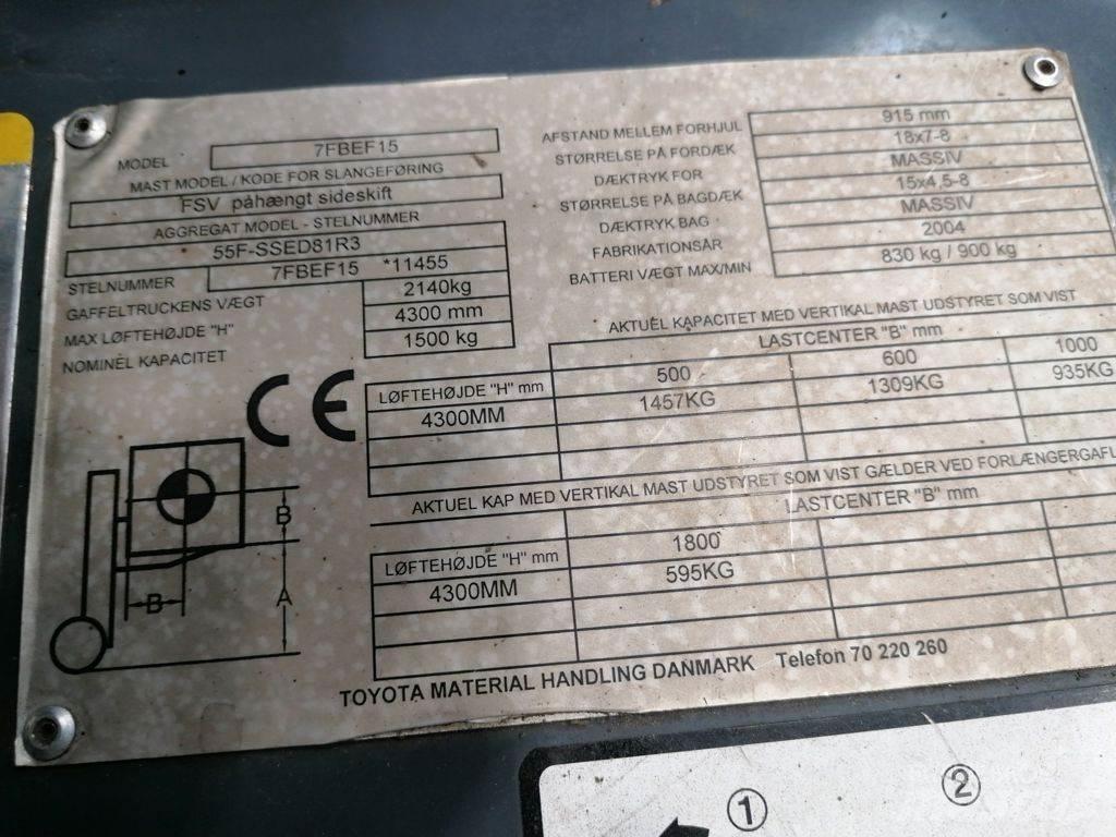 Toyota 5FBEF15 Wózki elektryczne