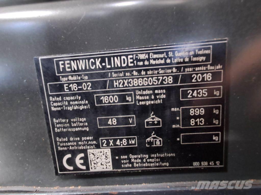 Linde E16-02 Wózki elektryczne