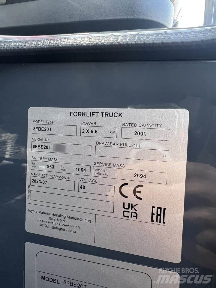 Toyota 8FBE20T Wózki elektryczne