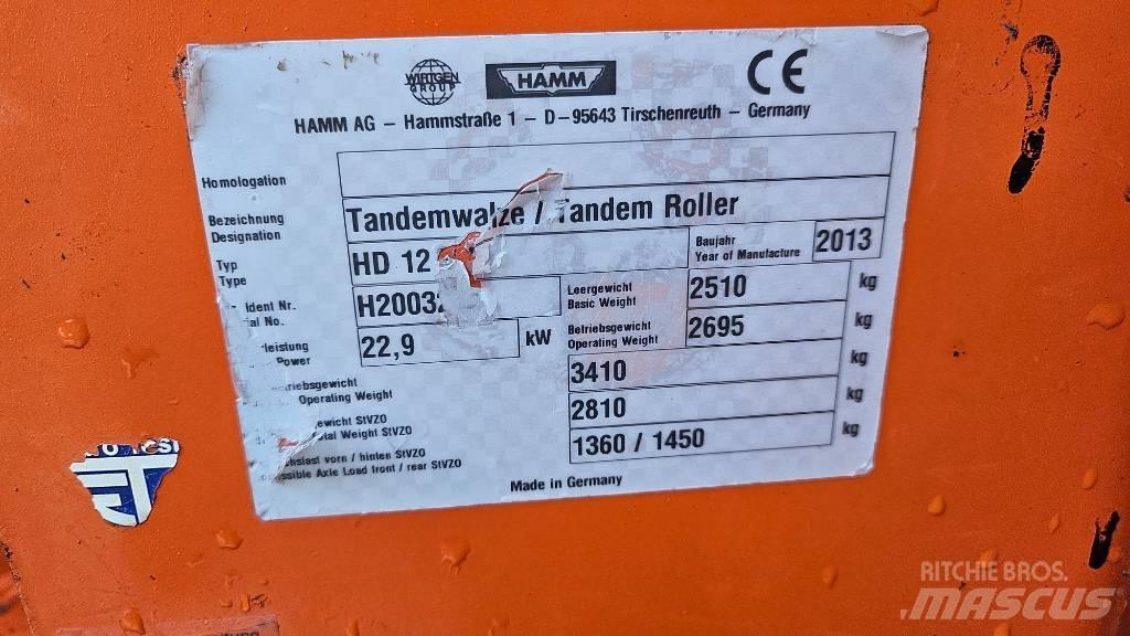 Hamm HD 12 VV Walce dwubębnowe