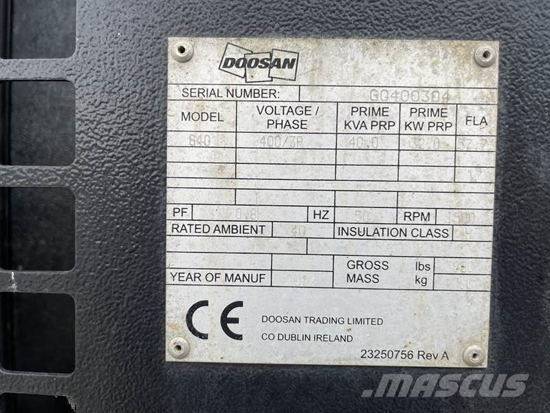 Doosan G 40 Agregaty prądotwórcze Diesla
