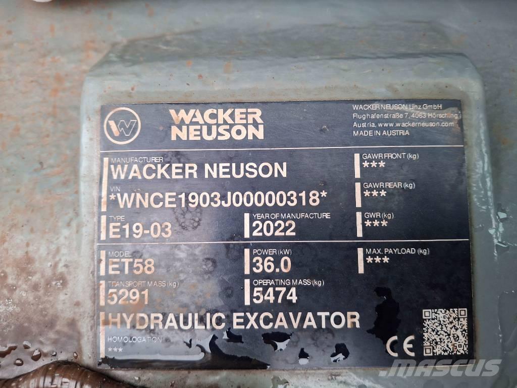 Wacker Neuson ET58 Koparki gąsienicowe
