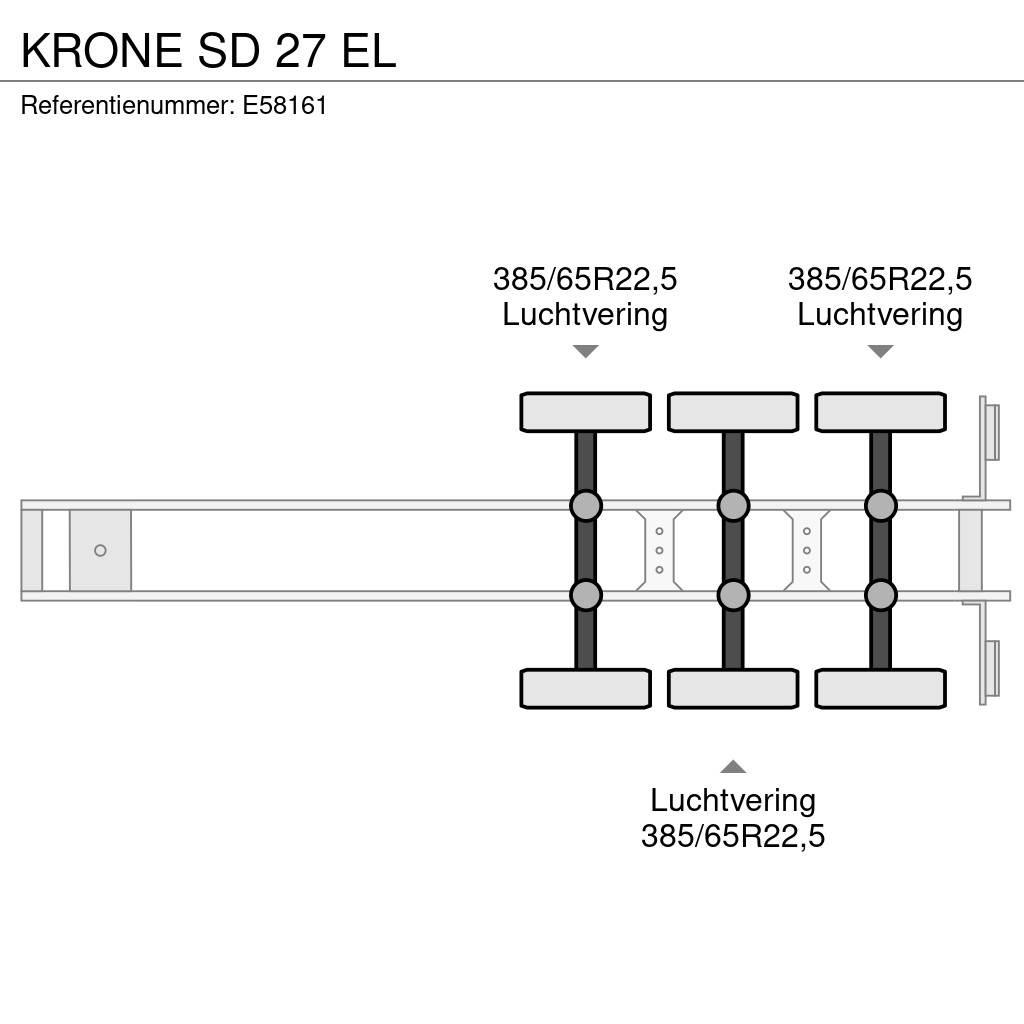 Krone SD 27 EL Platformy / Naczepy z otwieranymi burtami