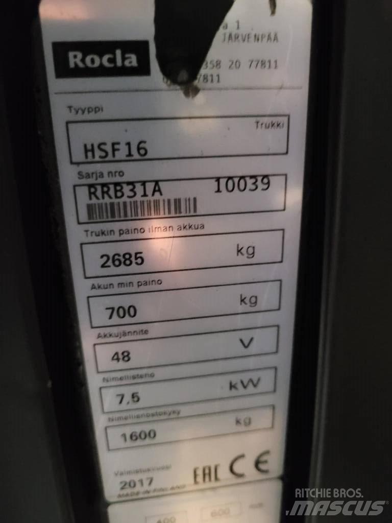 Rocla HSF16 Wózki widłowe wysokiego składowania