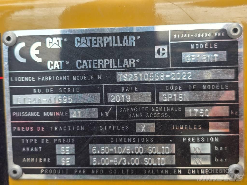 CAT GP 18 NT Wózki LPG