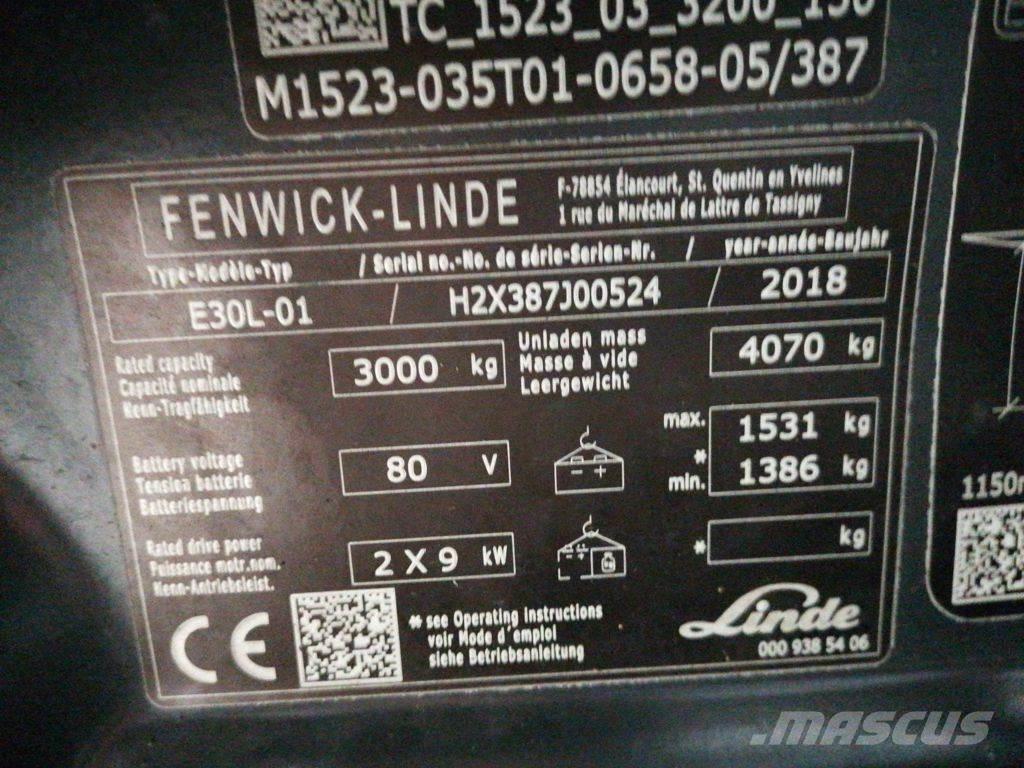 Linde E30L-01 Wózki elektryczne