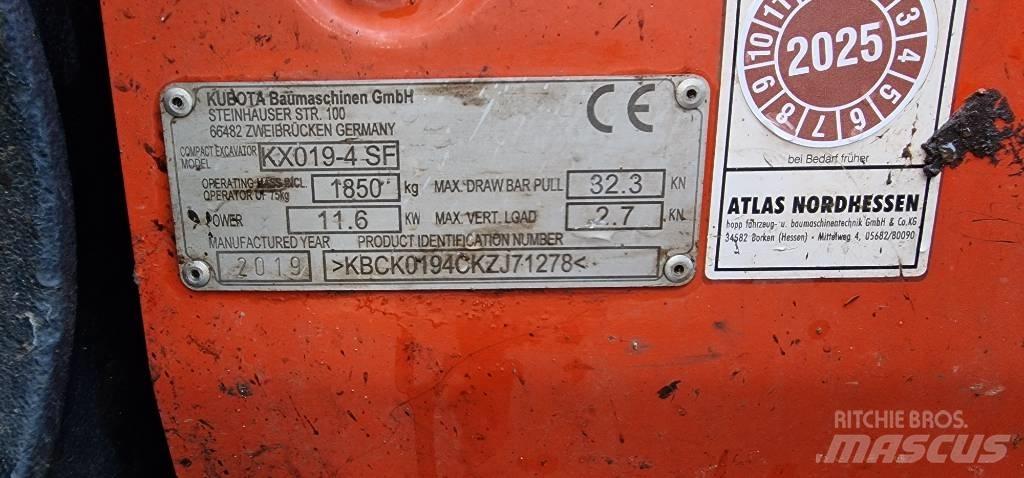 Kubota KX 019-4 Minikoparki