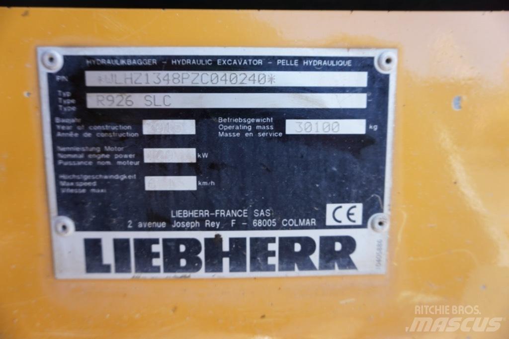 Liebherr R 926 SLC Koparki gąsienicowe