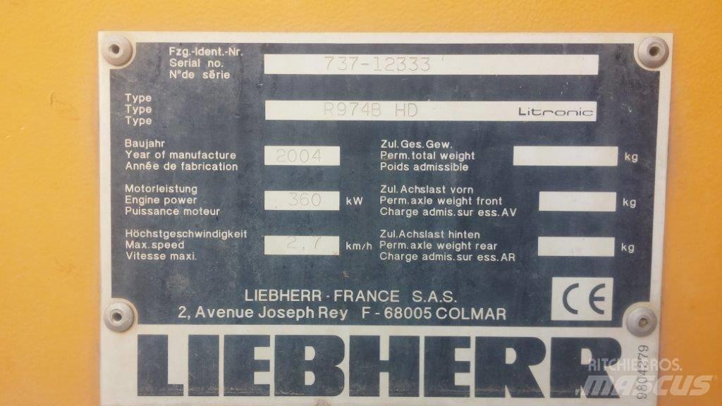 Liebherr R 974 B HD Koparki gąsienicowe