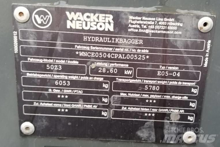 Wacker Neuson 50Z3 Koparki gąsienicowe