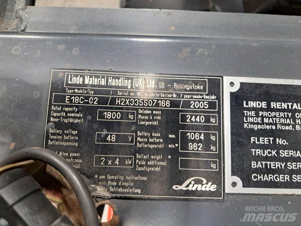 Linde E18C-02 Wózki elektryczne