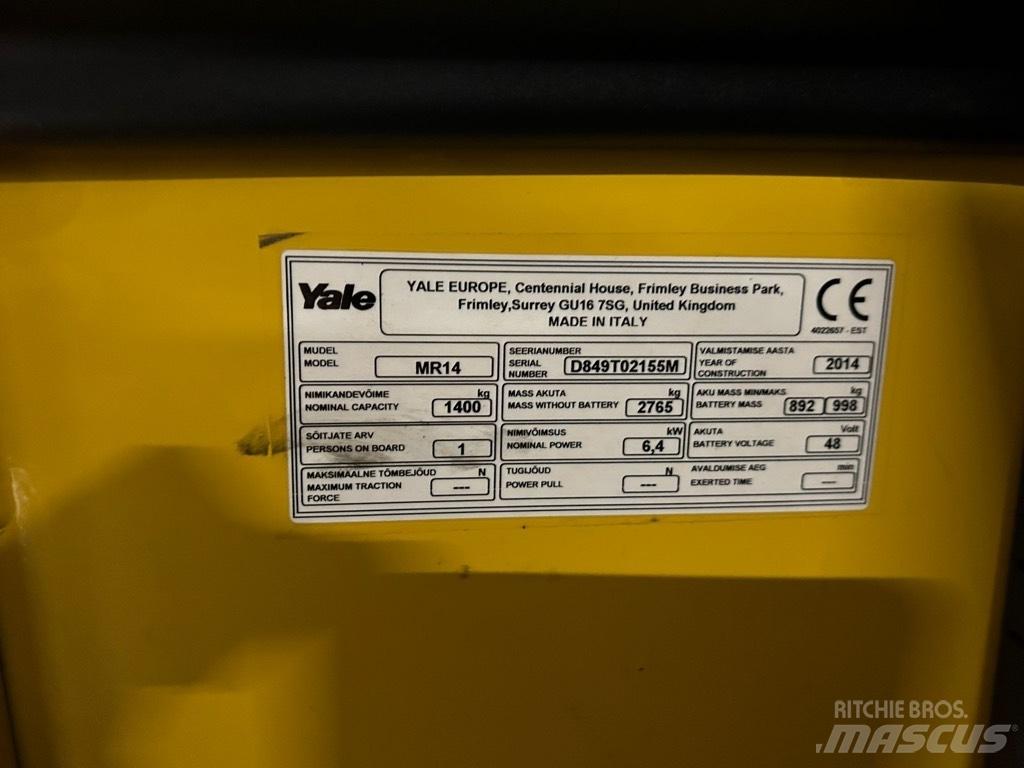 Yale MR 14 Wózki widłowe wysokiego składowania
