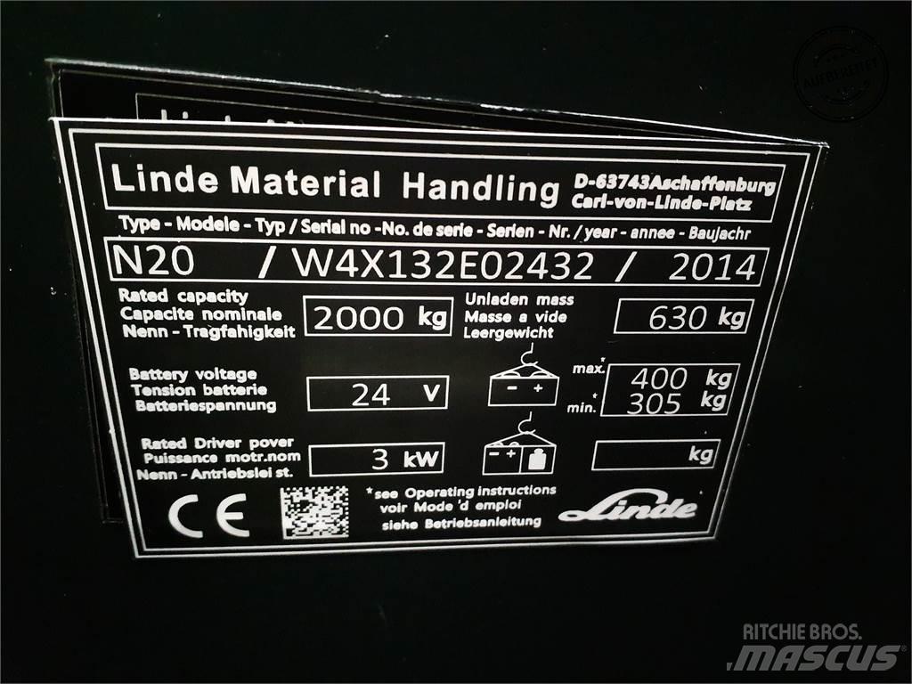 Linde N20-lang Wózki kompletacyjne nisko unoszące