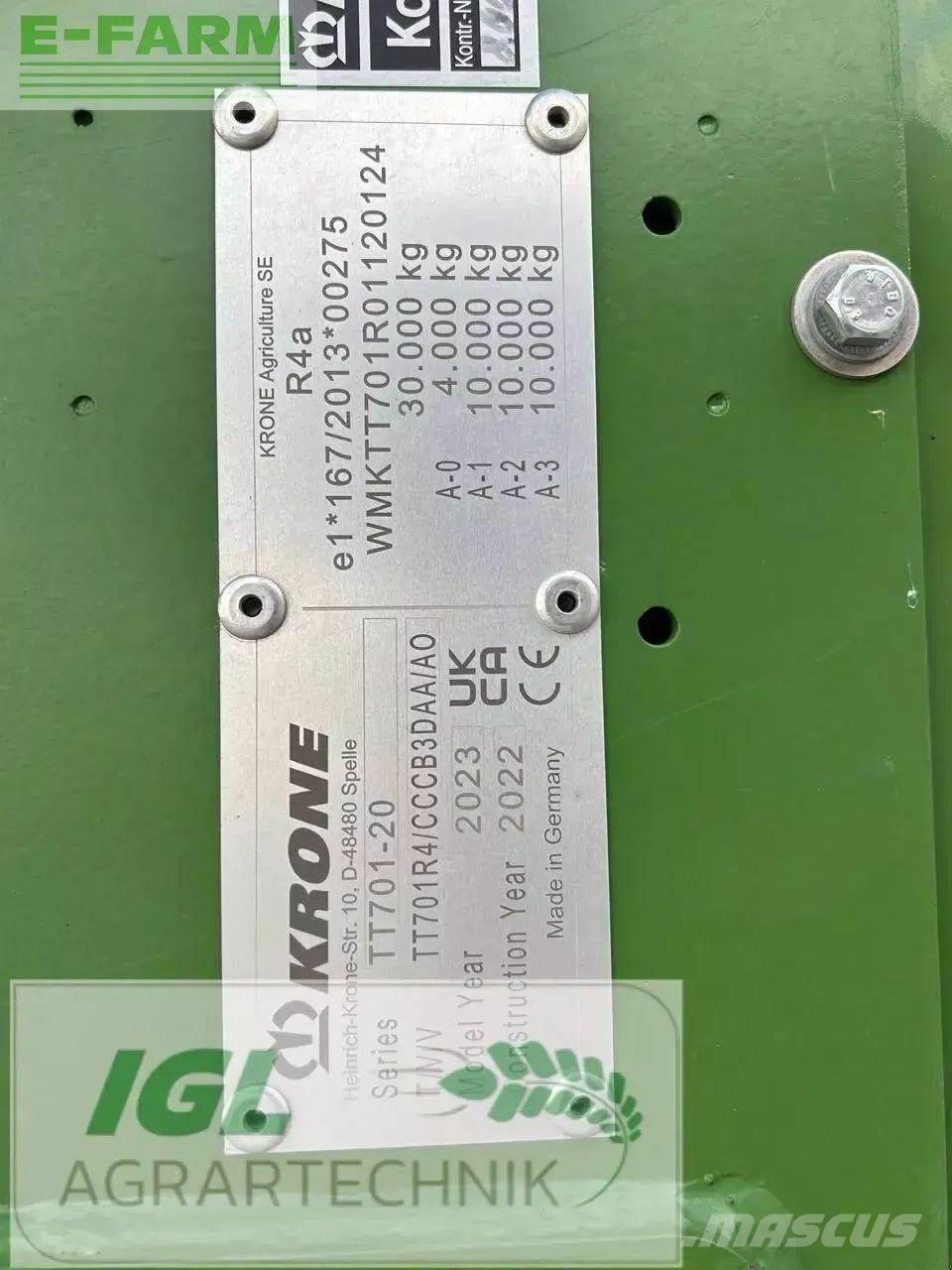 Krone tx 560 Przyczepy zbożowe