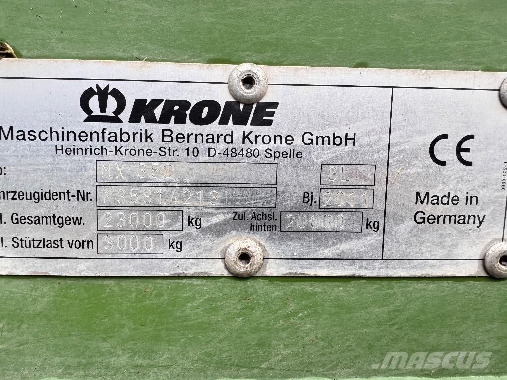 Krone MX 350 GL Przyczepy samozaładowcze