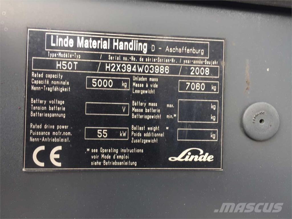 Linde H50T Wózki LPG