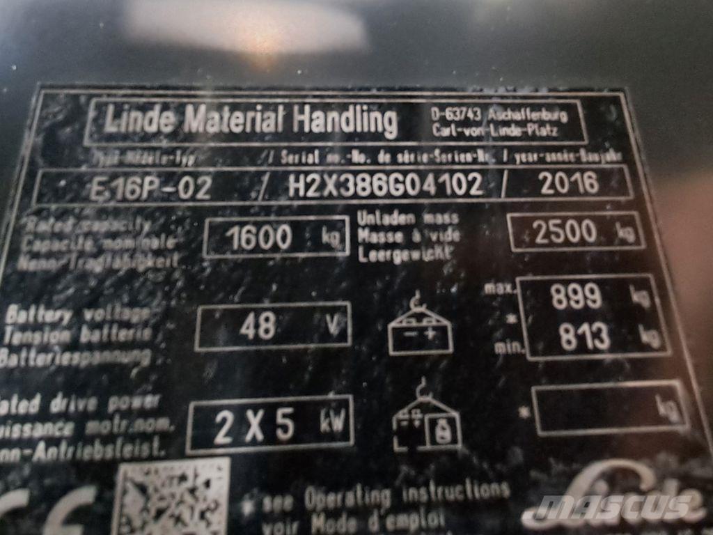Linde E16P-02 Wózki elektryczne