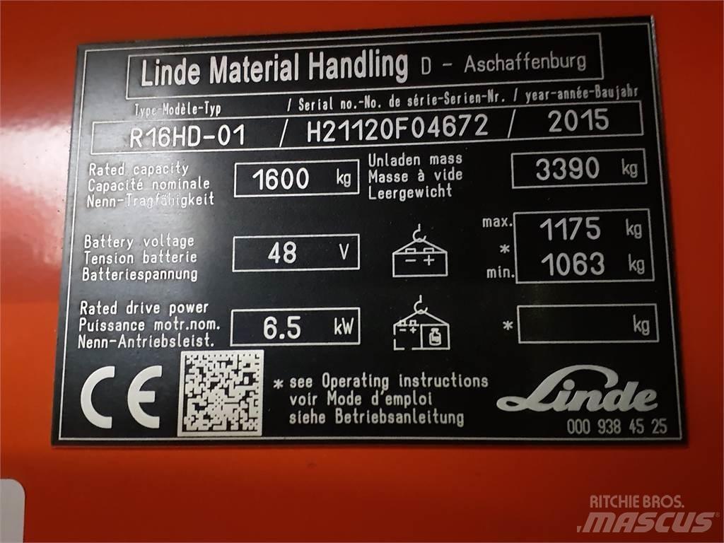 Linde R16HD Wózki widłowe wysokiego składowania