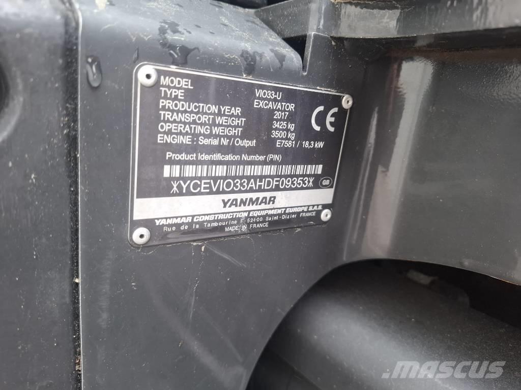 Yanmar Vio 33 U Minikoparki