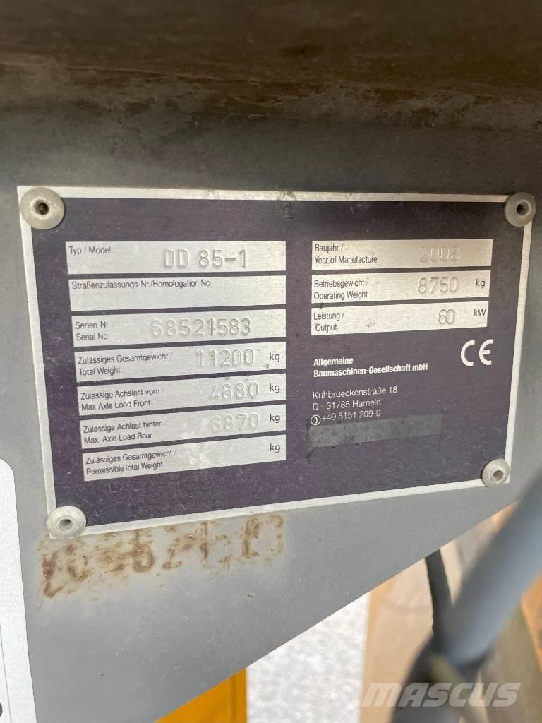 Volvo DD 85 Walce dwubębnowe