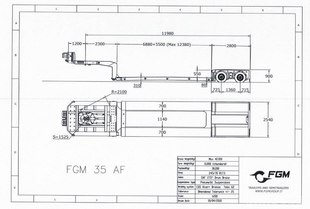 FGM 35 Platformy / Naczepy z otwieranymi burtami