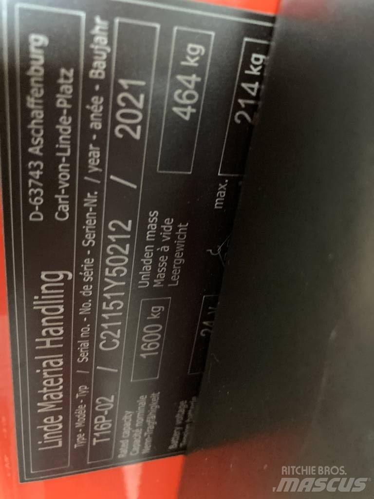 Linde T16P/1151-02 Wózki widłowe unoszące z platformą dla operatora