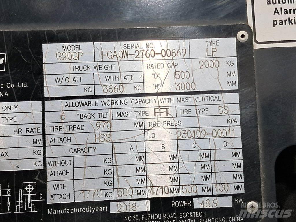 Doosan G20GP Wózki LPG