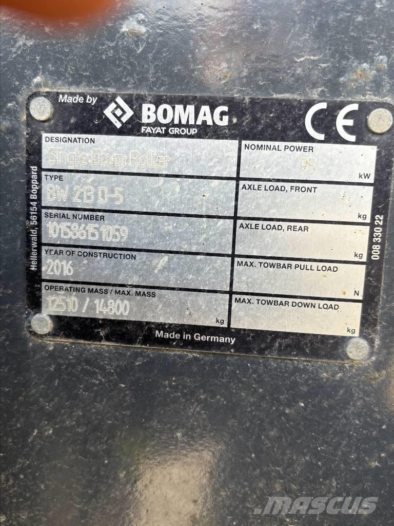 Bomag BW213D-5 Walce jednobębnowe