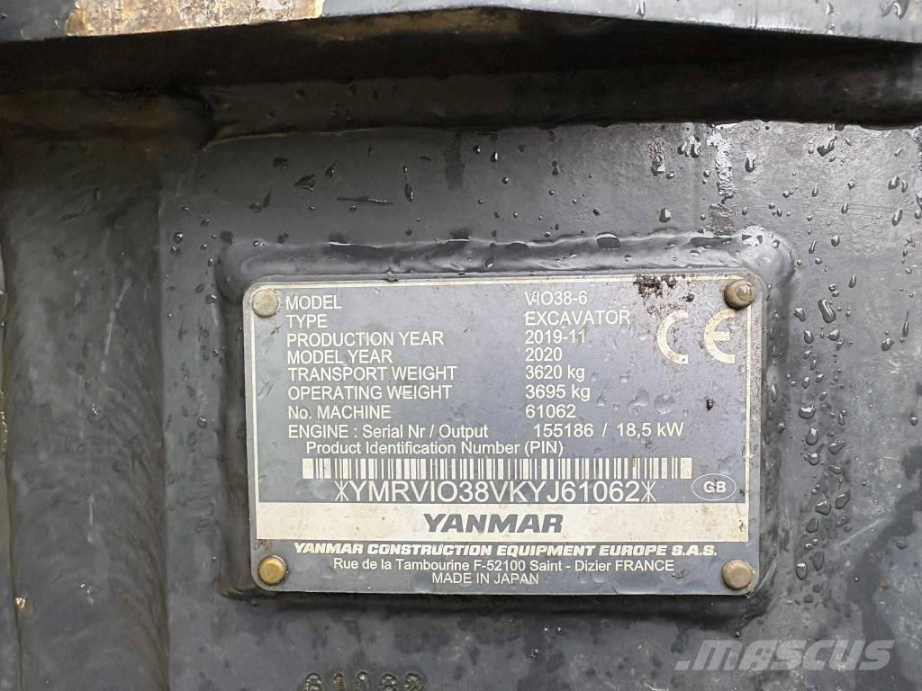Yanmar Vio 38 Minikoparki