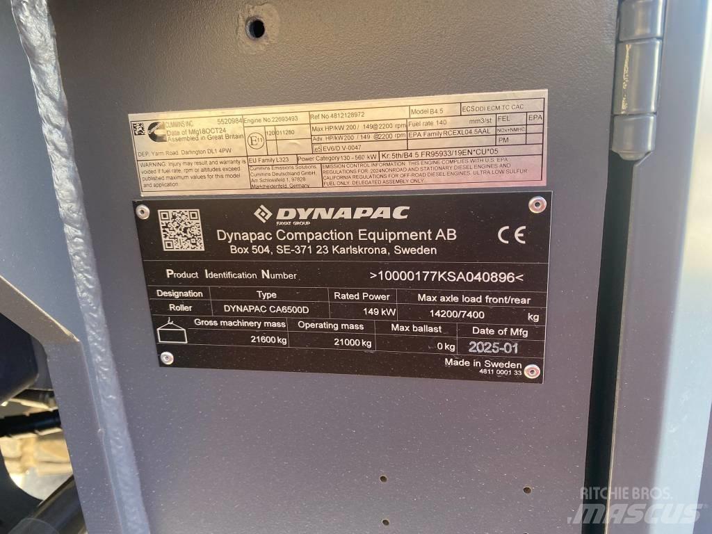 Dynapac CA 6500 D Walce jednobębnowe