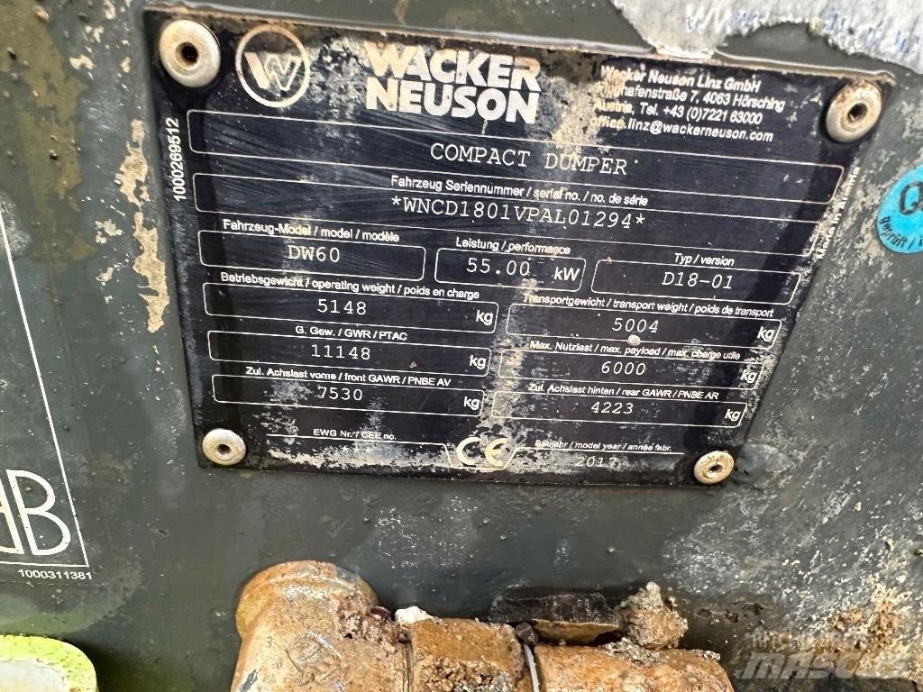 Wacker Neuson Dw60 Wozidła kolebkowe